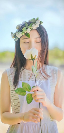 清新美女 甜美 唯美 鲜花