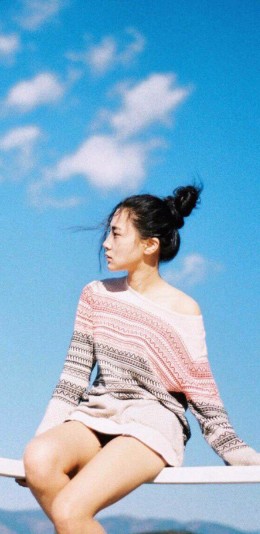 小清新 阳光 夏天 蓝天 女孩